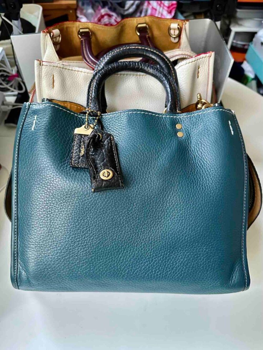 COACH Rogue 1st GenerationLock & Key Mineral blue black brass #31824 RARE HTF